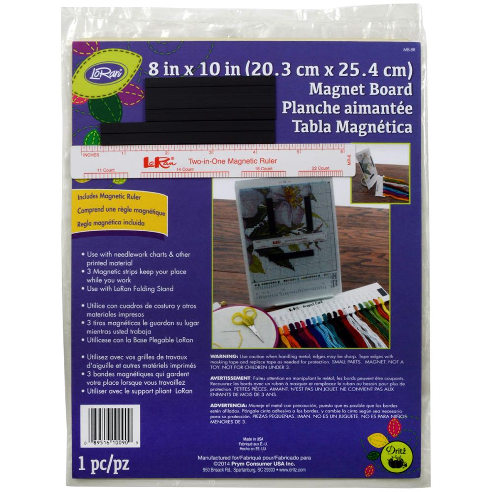 LoRan Magnet Board 8"X10" & 6" Ruler